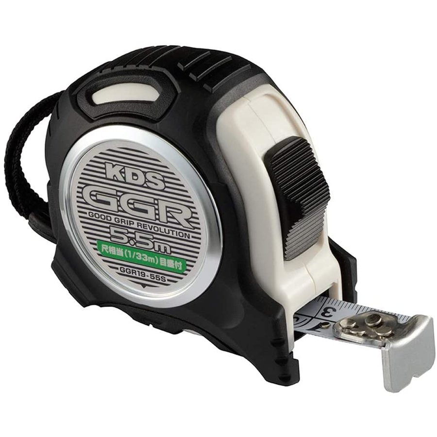 ムラテックKDS GGR19巾5.5m厚爪(まさめ) GGR19-55S 長さ5.5m 尺相相当目盛付き 重さ268g [JIS1級(メートル目盛のみ) コンベ...