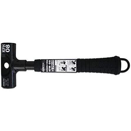 DOGYU 土牛産業 04849 カラビナフック対応ハンマー KFH-08 ブラック 全長295mm 頭長100mm 口径35mm 重量850g