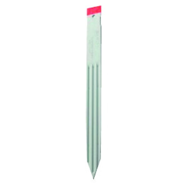 Rakuten - 【1本よりバラ売り】 リプロ 仮杭 白（赤テープ付） 35×4×400mm 【測量/土地家屋調査/プラスチック境界杭/地籍調査/プラ杭/境界杭】