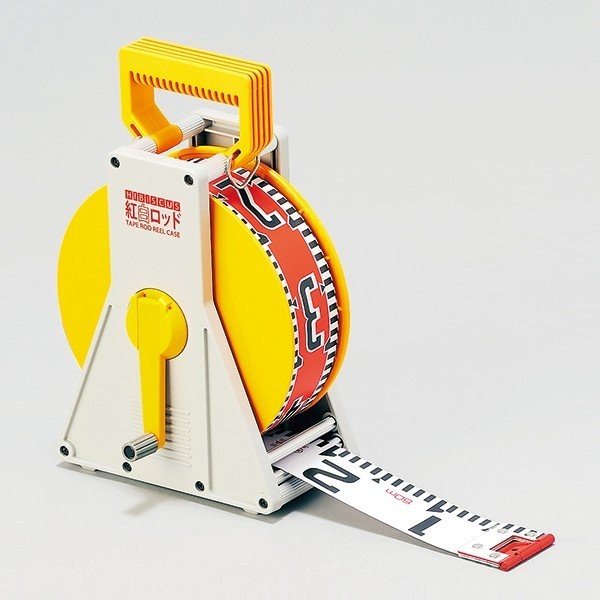 ハイビスカス 紅白ロッド 60mm幅ケース付 10m HK6-10S【測量/土木/建築/現場写真/工事写真】