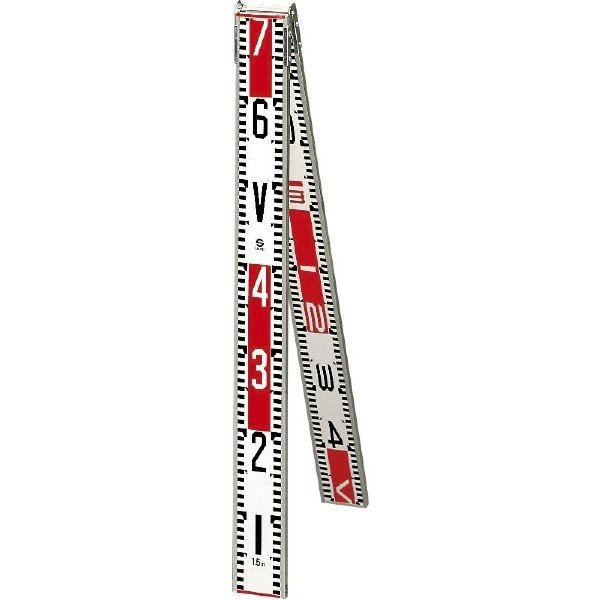 SK|TAIHEI 大平産業 五分六ロッド（折尺） FRD-150 五分六型 1.5m 表面縦目盛 裏面横目盛 【自立/標尺/測量/土木 建築/管内寸法測定/床堀測定/伸縮ロッド/施工写真/工事写真】