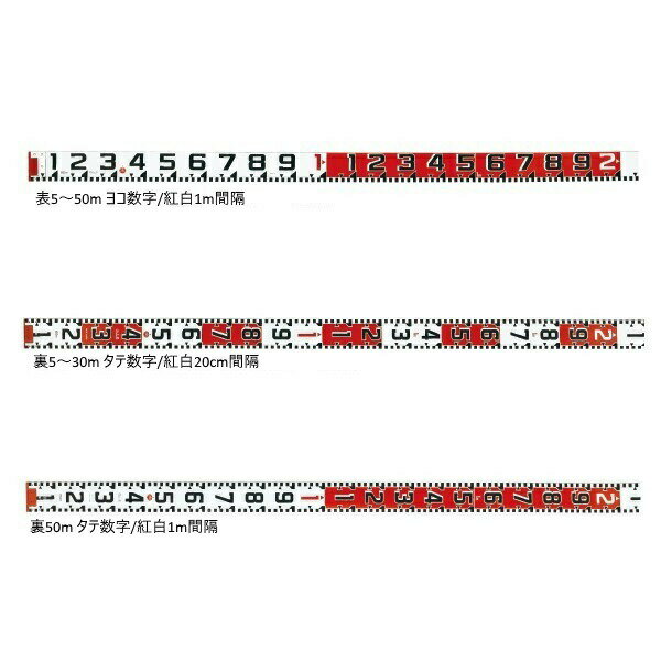 Rakuten - ハイビスカス 紅白ロッド 100mm幅テープのみ 30m HK10-30T 測量/土木/建築/現場用品/記録用品