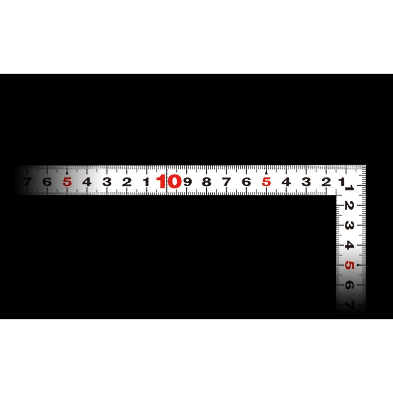 シンワ測定 11179 曲尺平ぴた ホワイト 30cm／1尺併用目盛
