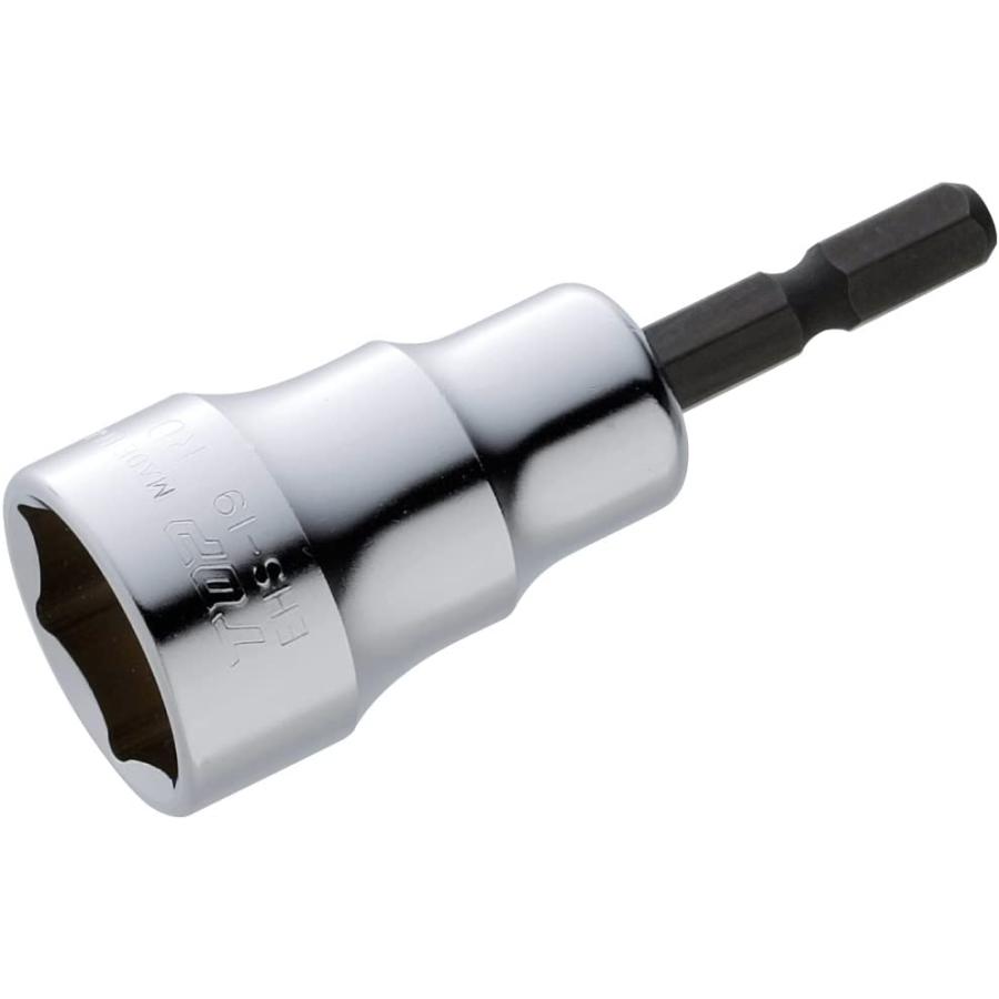 トップ工業 EHS-19 電動ドリル用ショートソケット 対辺19mm 全長70mm 6角 日本製 TOP