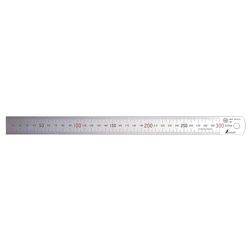 乐天商城 - シンワ測定 13463 直尺 シルバー 30cm 上下段1mmピッチ 赤数字入 JIS