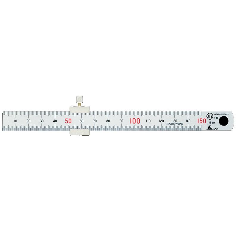 【メール便発送可】シンワ測定 76751 直尺 シルバー 15cm 赤数字入 ストッパー付 JIS※メール便をご希望の方は ご注文手続画面の配送方法より「追跡可能メール便」をご選択ください。