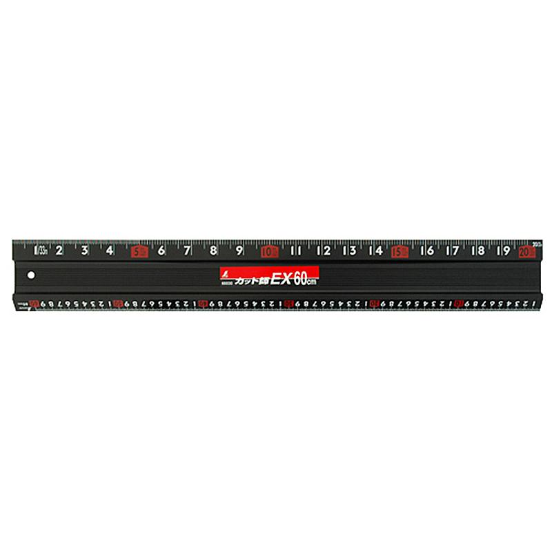 シンワ測定 65030 アルミカッター定規 カット師EX 60cm 併用目盛