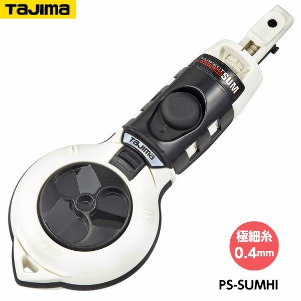 TAJIMA タジマ パーフェクト墨つぼ 極細糸 携帯用墨つぼ PS-SUMHI 本体寸法225mm 重量176g