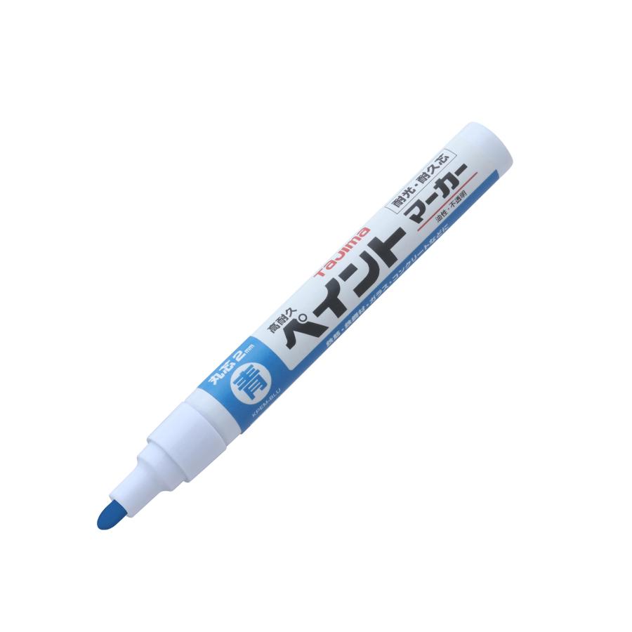 Rakuten - 【メール便発送可】TAJIMA タジマ KPEM-BLU 高耐久ペイントマーカー青 中字・丸芯※メール便をご希望の方は、ご注文手続画面の配送方法より「追跡可能メール便」をご選択ください。
