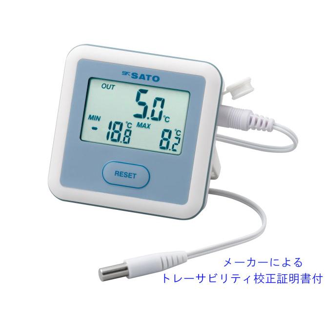 樂天商城 - 佐藤計量器 PC-3310 メーカー校正証明書付 冷蔵庫用デジタル温度計 NO.1830-00 SATO