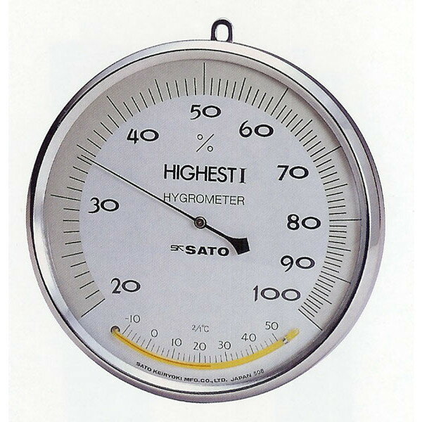 佐藤計量器 ハイエストI型湿度計（温度計付）No.7540-00 日本製 SATO