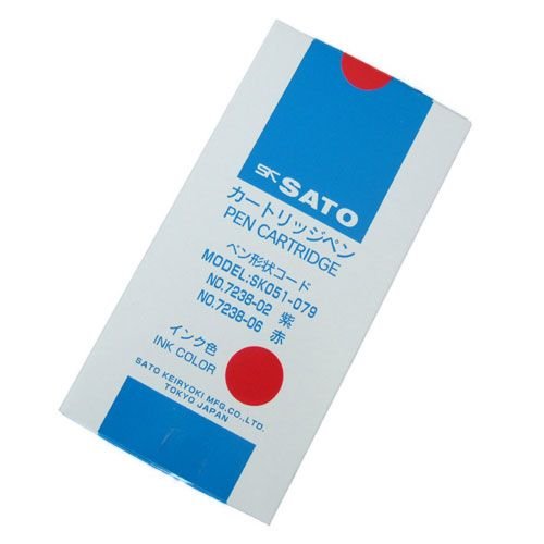 佐藤計量器 NO.7238-06 シグマ記録計全機種用カートリッジペン 赤12本入 SATO