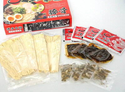 福岡お土産館 博多名産コーナー 旅行 帰省土産 博多一幸舎 博多とんこつ半生ラーメン 4食入り 画像3