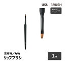 USUI メイクブラシ USUI BRUSH メイクブラシ b-r-s ブルーシュ リップブラシ 毛丈 8.5mm 全長 160mm 全2種 三角軸 丸軸 1本 ｜ メイクアップ 化粧 コリンスキー