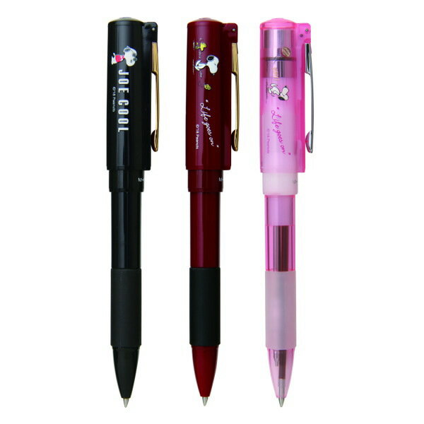 スヌーピー　スタンペン 4FCLキャップレス（2色ボールペン黒・赤＋シャープペン＋スタンプネーム）　ネームペン　 ネーム印　送料無料