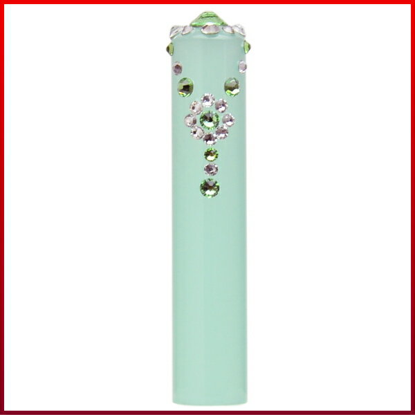 和ざいく　恋するはんこ　ネイル　NK-503 ネックレス-グリーン レインボークリアケース付【メール便送..