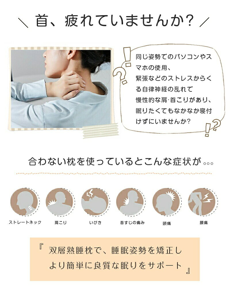 枕 肩こり 首こり 横向き寝 まくら 横向き 高め 枕 低め 高反発 低反発 枕 ストレートネック 高さ調整 まくら 柔らかい 柔らか 洗える 枕 快眠枕 安眠枕 整体枕 マクラ 頸椎安定型 頸椎サポート ストレートネック枕 2
