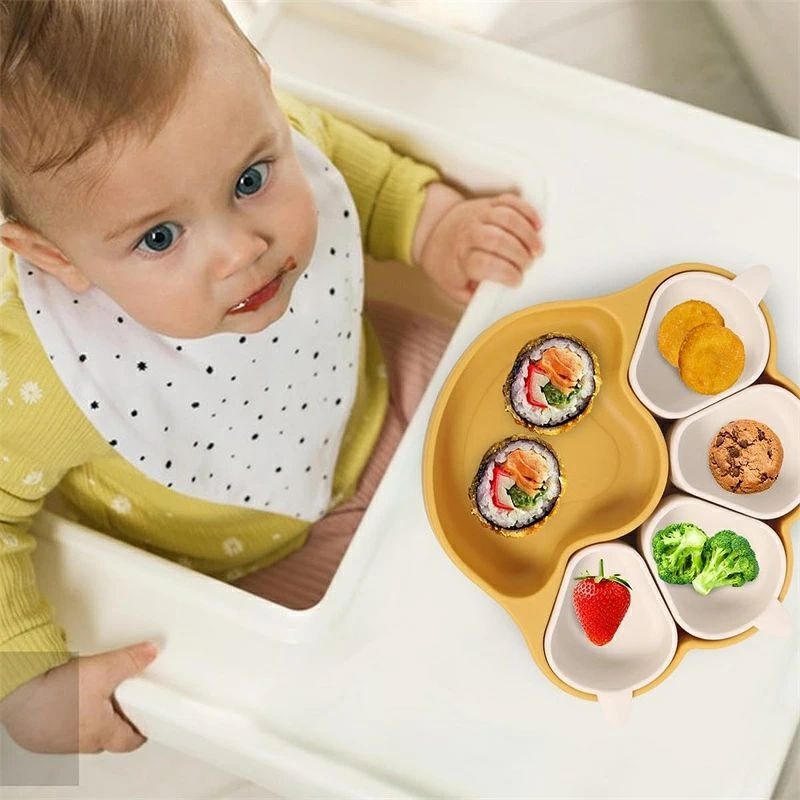 ベビー食器 食品級シリコン製? 猫の爪 食器セット赤ちゃん 皿 プレート かわいい ...