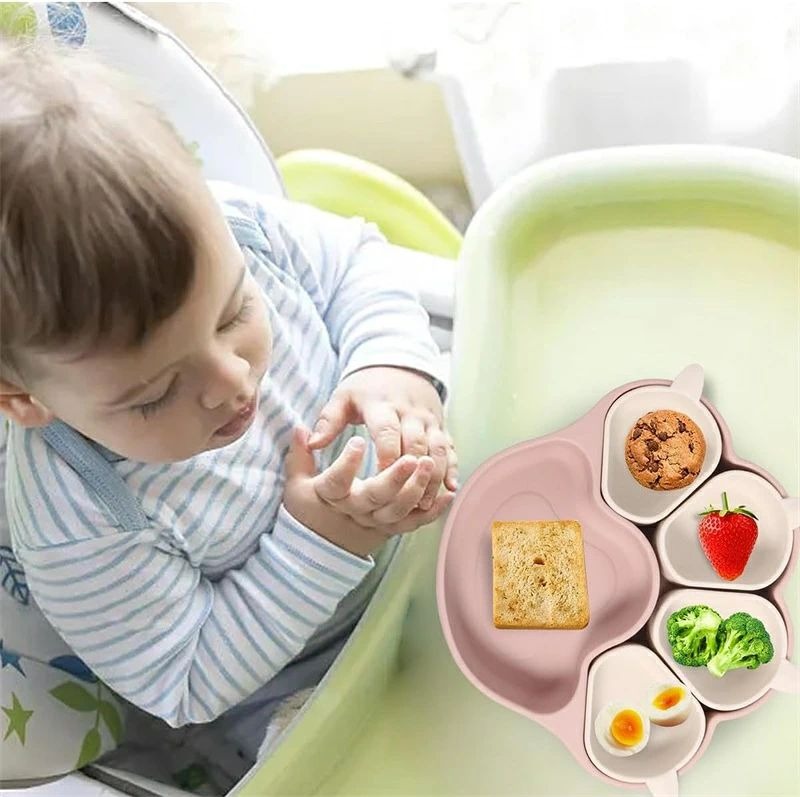 ベビー食器 食品級シリコン製? 猫の爪 食器セット赤ちゃん 皿 プレート かわいい ...