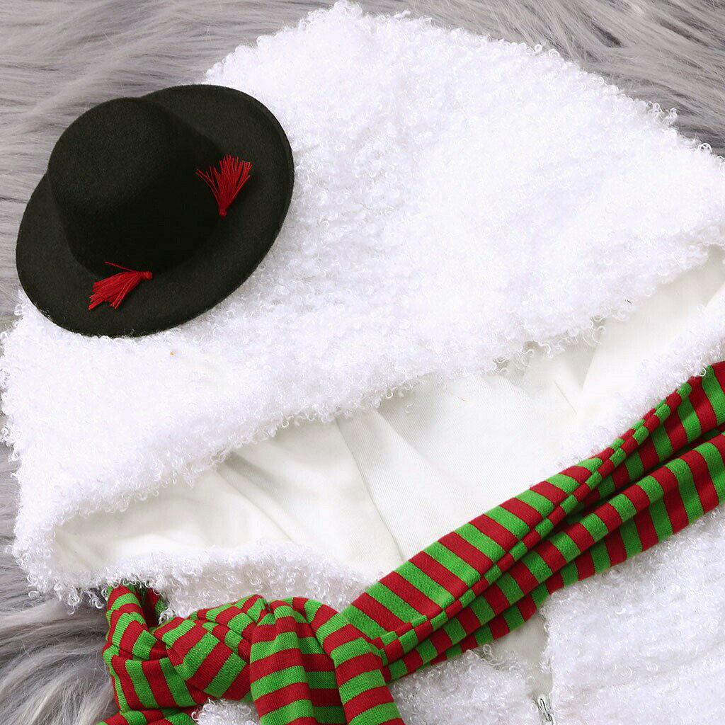 【無料配送】ベビークリスマス衣装 雪だるまコスチューム 赤ちゃん 変装 ロンパー...
