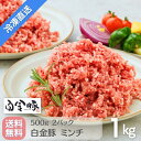 【冷凍配送・送料無料】 白金豚 ミンチ 挽肉 500g 2パック 1kg 国産 岩手県産 豚肉 プラチナポーク 銘柄豚 ブランド豚 お取り寄せ グルメ ギフト 贈り物 花巻東北 ハンバーグ カレー ビリヤニ