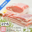 【冷凍配送・送料無料】白金豚 ブロック肉 紅白 セット 1kg ロース バラ 各500g 真空パック 国産 岩手県産 豚肉 プラチナポークブランド豚 かたまり肉 お取り寄せ グルメ ギフト 花巻東北 とんかつ バーベキュー サムギョプサル