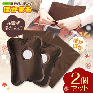 【11/25限定●10%OFFクーポン有】湯たんぽ 2個セット 充電式 ゆたんぽ エコ 省エネ お湯交換不要 蓄熱式 カイロ ぽかぽか 温かい 電気湯たんぽ 電気あんか 暖房 コードレス 繰り返し使える 防災 防寒 寒さ対策 冷え性 ギフト