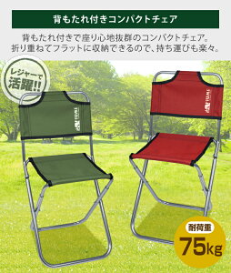 背もたれ付きコンパクトチェア チェア 椅子 背もたれ コンパクト 組立式 持ち運び楽々 収納袋付き アウトドア キャンプ バーベキュー 運動会 ピクニック 折りたたみ椅子通販格安セール情報 楽天 通販