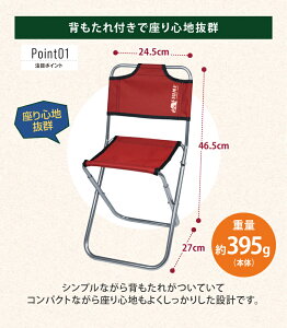 背もたれ付きコンパクトチェア チェア 椅子 背もたれ コンパクト 組立式 持ち運び楽々 収納袋付き アウトドア キャンプ バーベキュー 運動会 ピクニック 折りたたみ椅子通販格安セール情報 楽天 通販