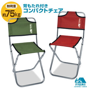 背もたれ付きコンパクトチェア チェア 椅子 背もたれ コンパクト 組立式 持ち運び楽々 収納袋付き アウトドア キャンプ バーベキュー 運動会 ピクニック 折りたたみ椅子通販格安セール情報 楽天 通販