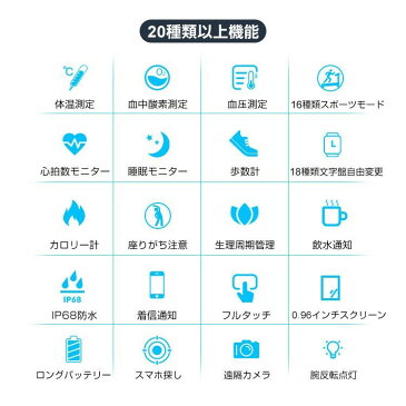 敬老の日 2021 スマートウォッチ 日本語説明書 24時間体温測定 心拍計 歩数計 防水 レディース メンズ 着信通知 睡眠計 睡眠検測 時計 血圧 腕時計 日本語対応 血中酸素濃度計 血圧 スマートブレスレット 送料無料 父の日