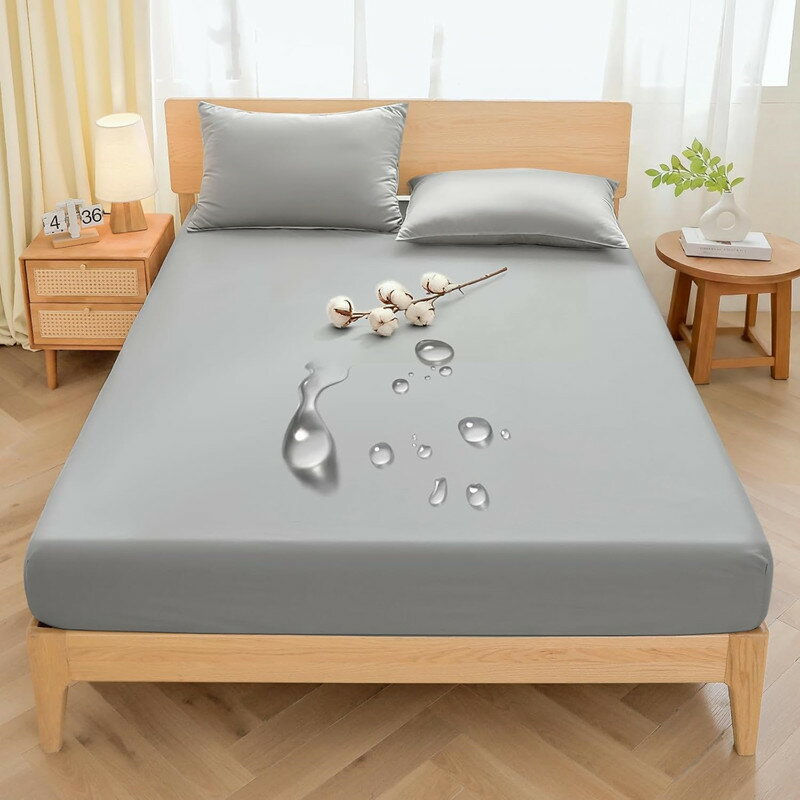 樂天商城 - 防水シーツ セミダブル ボックスシーツ 綿100% 五面防水 吸水速乾 通気性 6色 素肌にやさしい 抗菌防臭防ダニ 洗える 全周ゴム付き 着脱簡単 おねしょ 介護シーツ 失禁対策 介護用 ベビー用 オールシーズン ベッドシーツ マットレスカバー 枕カバー ズレにくい やわらかい