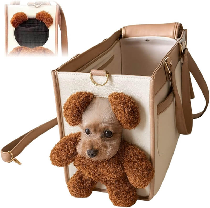 【エアフロー開口部、広々とした快適性】: この小型犬用キャリーバッグの通気性のある開口部のデザインは、安定したエアフローをサポートし、キャリア内部を新鮮に保ちます。小型犬や猫が座ったり寝転んだりできる広々としたメインスペースで、毎日のお出かけやちょっとした旅行でも安-心して快適に過ごせます。 【スタイリッシュな手持ちと肩掛けの使用】：この犬用キャリーショルダーバッグは、手持ちと肩掛けができるスタイリッシュなデザインで、さまざまなニーズを満たすように作られています。外出に適したモードを使用して、市内旅行、獣医の診察、毎日の散歩中に愛犬を近くに置いてください。 【ウォーキングや旅行用の犬用キャリーバッグ】：この散歩や旅行用の犬用キャリーバッグは、かわいいボディと柔らかい豪華な耳を組み合わせた、遊び心のある魅力的なデザインです。頭の開口部は子犬に手を伸ばすための頭のスペースを与え、犬が外出中に外を見ることができるようにします。 【マルチシーンキャリーソリューション】: この子犬用キャリーバッグは、ショッピング、短い旅行、ウォーキング、旅行、ハイキング、通勤、外出をサポートし、子犬を近くに保ち、手を自由に保ちます。日常のお出かけにぴったりな万能デザインです 【柔らかい生地と強化ステッチ】: この子犬用ショルダーバッグは毎日の使用に長持ちし、柔らかく快適な生地と丈夫な強化ステッチを組み合わせて、子犬に散歩、用事、日常生活に安全でクッション性のあるキャリーを提供します。