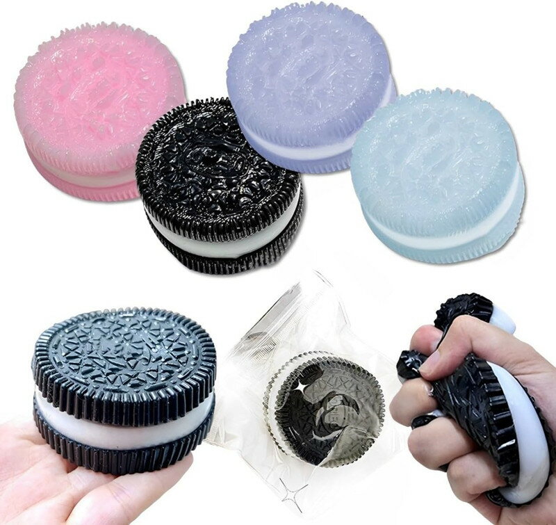 「翌日配送」スクイーズ ビスケット 4点セット スクイーズ玩具 クッキー おもちゃ 可愛い 面白い スクイーズボール ストレス解消 暇つぶし 不安軽減 減圧グッズ 柔らかい 弾性 触感いい 握る玩具 感覚おもちゃ 子供 大人兼用 (4点セット)