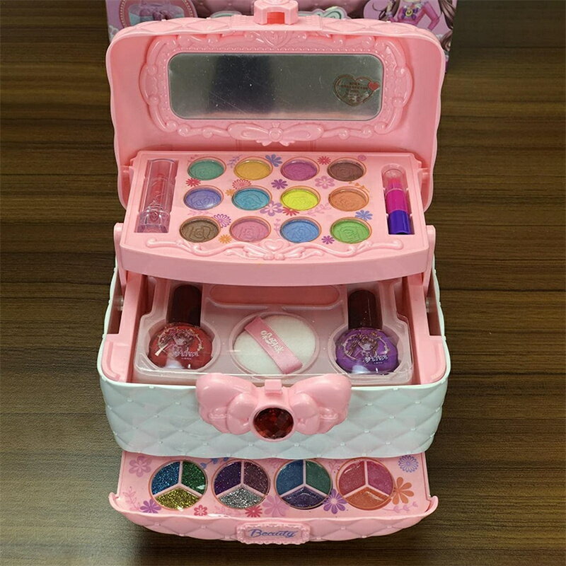 高価値 女の子 おもちゃ コスメおもちゃ 子供用メイク コスメセット ごっこ遊び メイクセット メイクアップセット メイクボックス キッズ プリンセス コスメティック アイシャドウ リップグロス 安全 無毒 洗える 子ども用 化粧道具 お化粧セット 化粧品おもちゃ