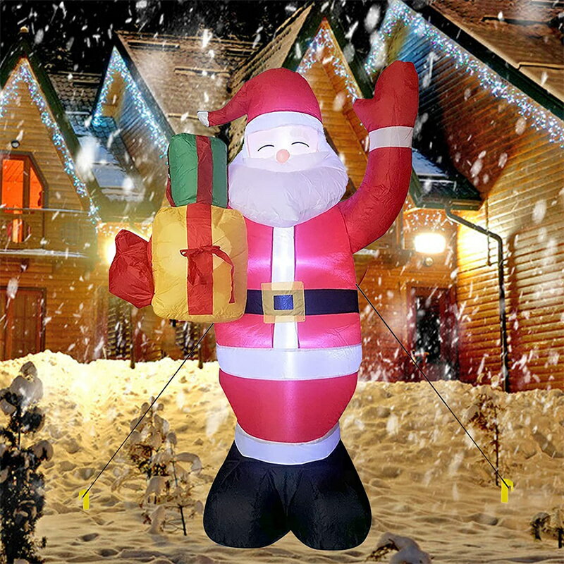 クリスマス 光る 雪だるま カボチャ サンタクロース ジンジャーブレッドマン 幽霊 LED付き 膨張式 クリスマス飾り ハロウィーン クリスマス装飾品 ハロウィーン飾り サンタクロース