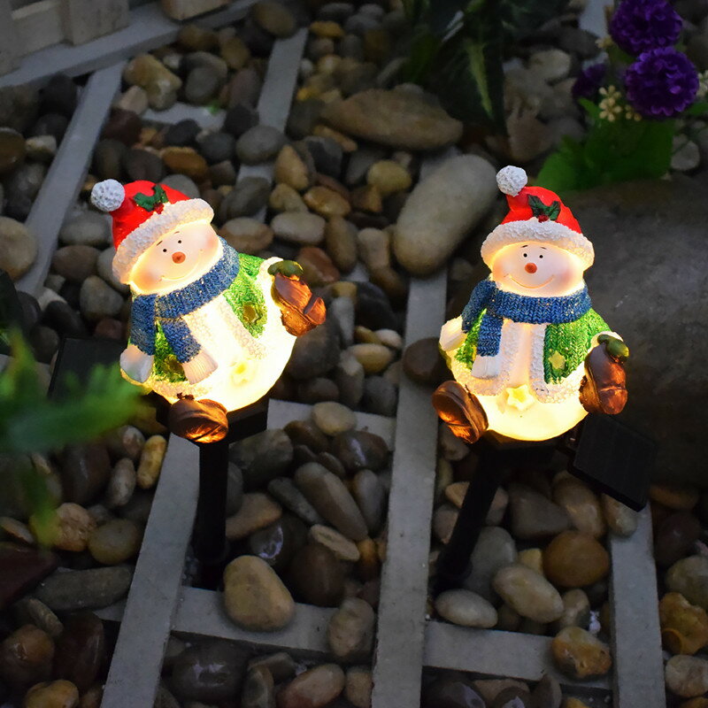クリスマス飾りライト サンタクロース 2個セット 4個 クリスマス ソーラー ライト クリスマスツリー モチーフライト ソーラー充電 防水 屋外 置物ライト クリスマス サンタさん 星形 スター かわいい 雰囲気作り 自動点灯 ガーデン プレゼント ギフトインテリア オブジェ