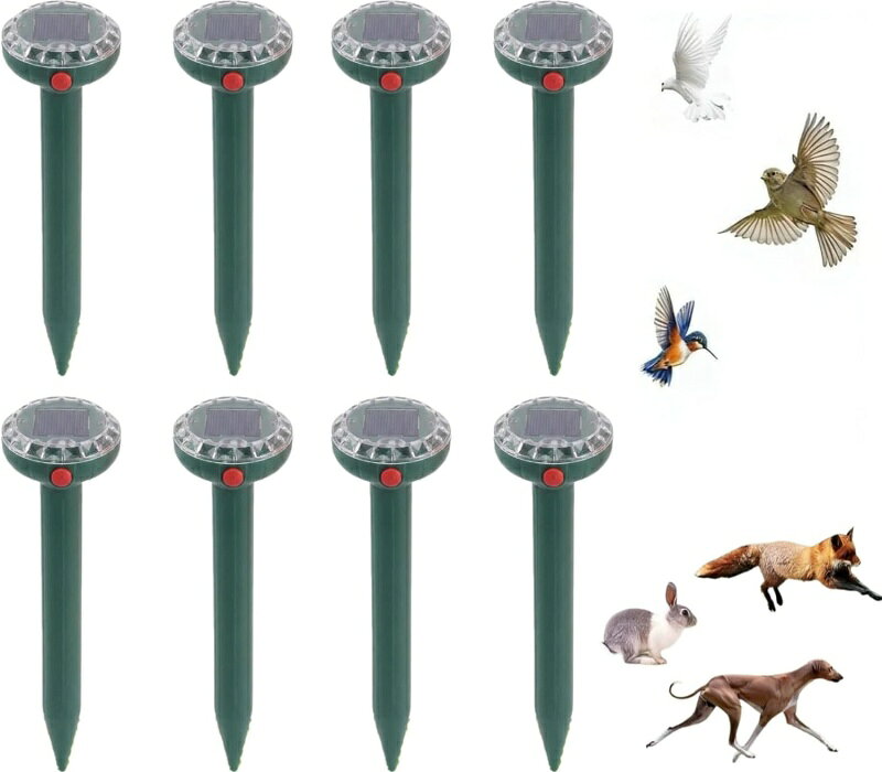 「短納期」動物撃退器 超音波 害獣対策器 ソーラー充電式防水動物擊退器【2026アップグレード版・害獣対策専門家監修】テクノパーク開発 猫よけ・イノシシ対策・モグラ退治・カラスよけ・鳥よけ・ネズミ駆除 効果絶大 太陽エネルギーで電源不要 挿すだけ簡単取付 省エネ