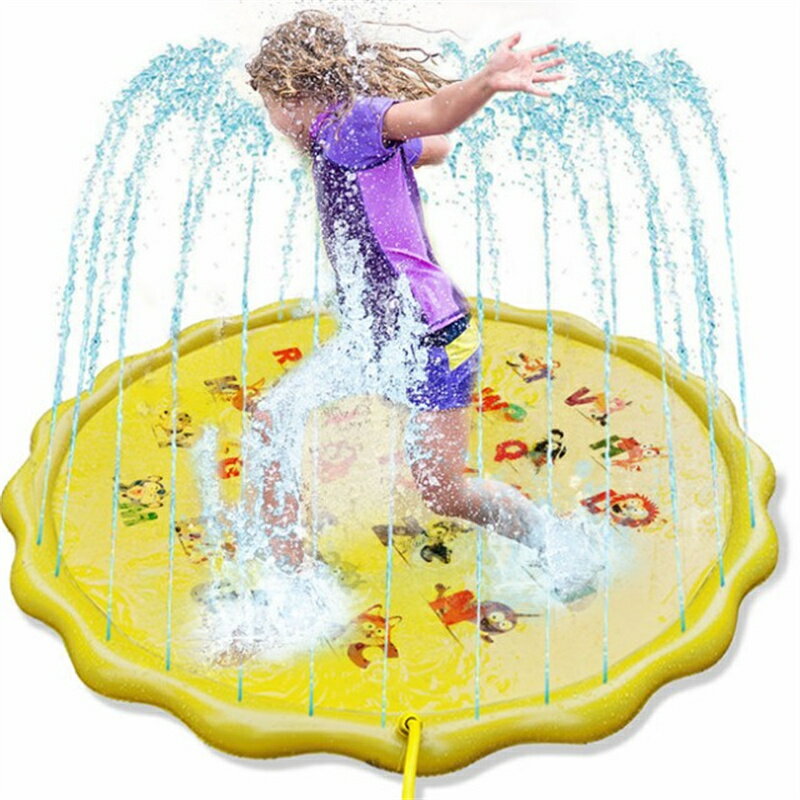 噴水マット 噴水プール 水遊び 大直径170cm プレイマット ビーチマット 芝生遊び ビニールプール おもちゃ 子供用 夏の日 プール アウトドア