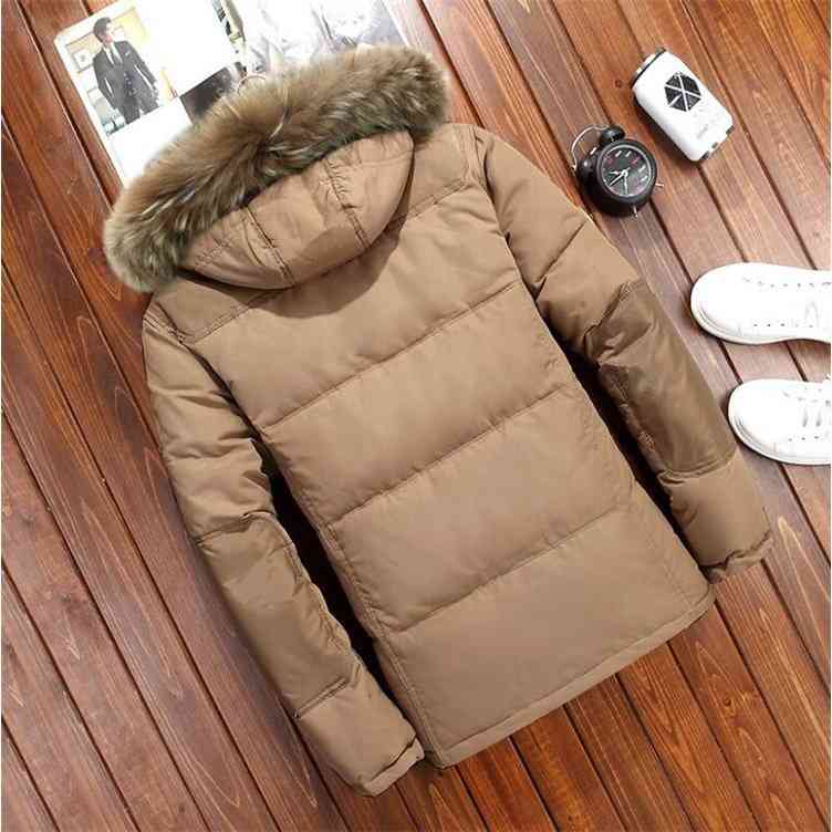 防寒スリム ダウンジャケット アウター ダウンジャケット マウンテンパーカー カジュアル中綿 フード付き80%ダウン本物 コート厚手アウトドア おしゃれ