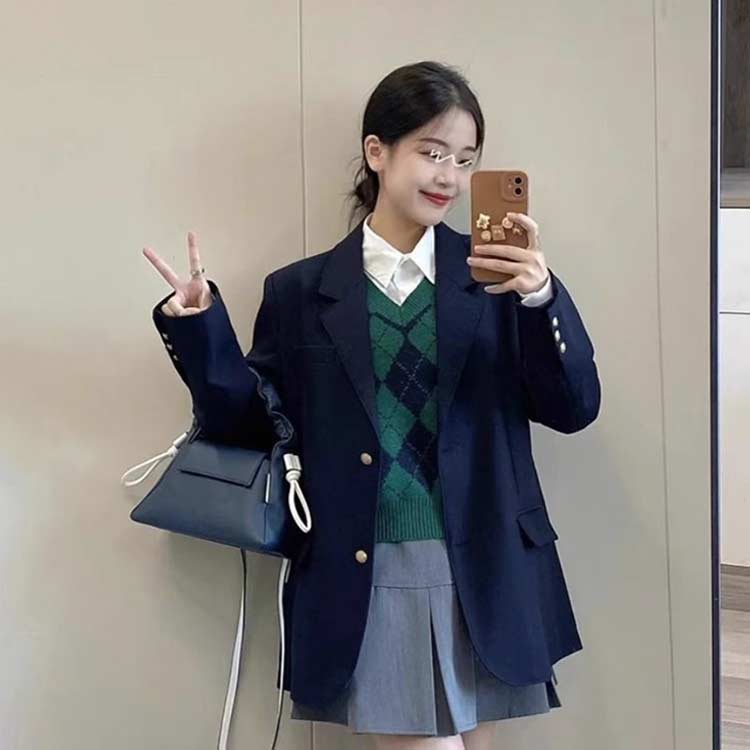 スクールブレザー 女子高生 制服 ジャケット レディース 通学 JK制服 高校生 中学生 スクールジャケット 2つボタン スーツジャケット 学生服 入学式 卒業式 学園祭 文化祭 発表会 コスプレ 衣装 黒 紺 通学用 学校 スクールスーツ