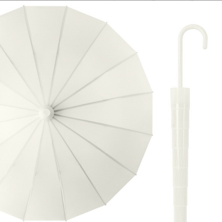 選べる2タイプ スライドカバー付き 長傘 雨傘 日傘 完全遮光 100% 遮光 遮熱 晴雨兼用 16本骨 軽量 大きい 細い 撥水 レディース メンズ 男女兼用 断熱 頑丈 抗風 ジャンプ式 通勤 通学 学生