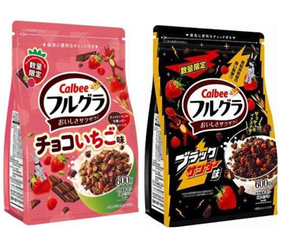 カルビー フルグラ ブラックサンダー味 、数量限定 新発売チョコいちご味(4901330747749) × 各1袋のサムネイル