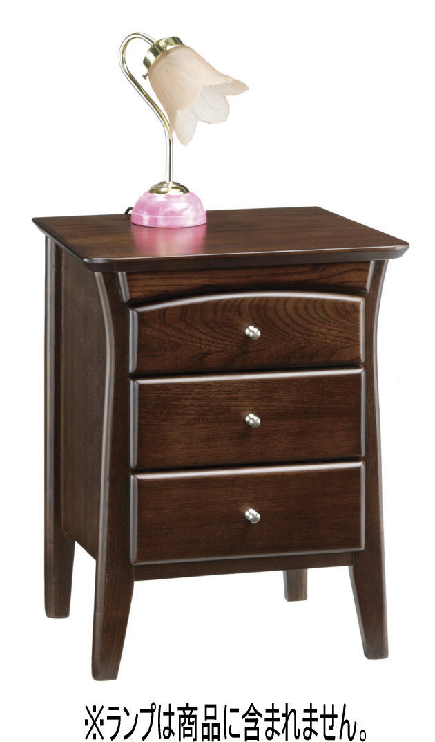ナイトテーブル ベッドサイドテーブル ナイトチェスト 完成品 3段引出付 幅43cm 彩美 あやび 71