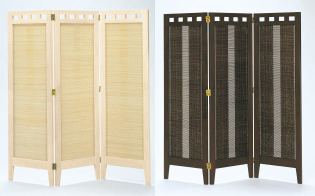 42幅3面スクリーン SC-313エスニック SC313ホワイト 屏風蝶番使用3面スクリーン 衝立 仕切り エスニッ..