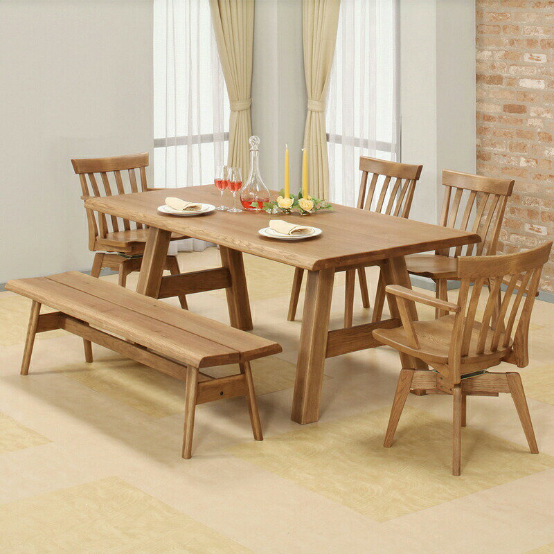 ダイニングベンチ 肘無し 背無し 椅子 オーク...の紹介画像3