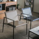 ラウンジチェア アームチェア リサイクルレザー キャメル グレージュ ブラック モダン スタイリッシュ 北欧 HARNESS lounge daining chair ハーネス yuu
