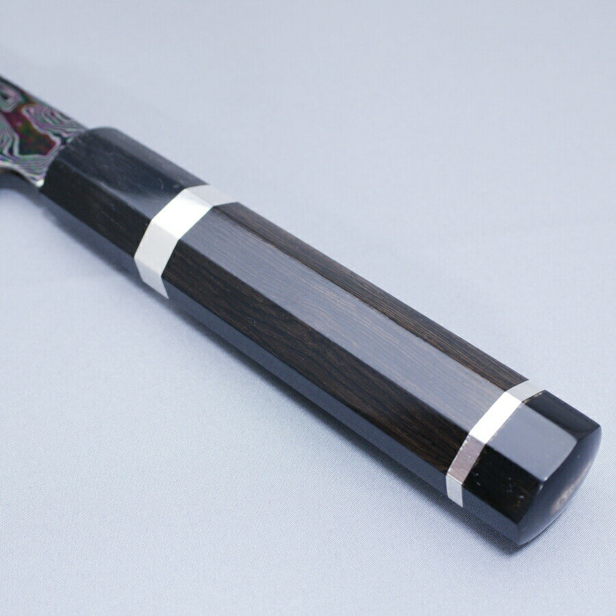 堺箱八 165mm 青二鋼 ニッケルー鉄ダマスカス 三徳包丁 文化包丁