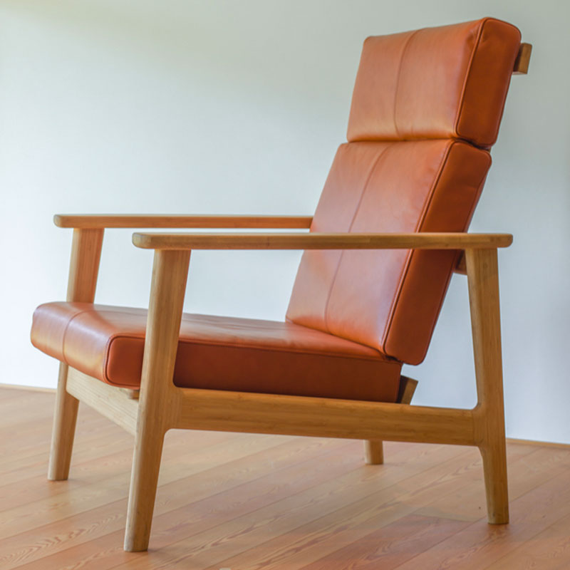 ダイニングソファ リクライニングソファ おしゃれ 竹材 布 ソフトレザー 本革 北欧風 C SOFA RECLINING TC-SR1 Cソファリクライニング TEORI テオリ [3]
