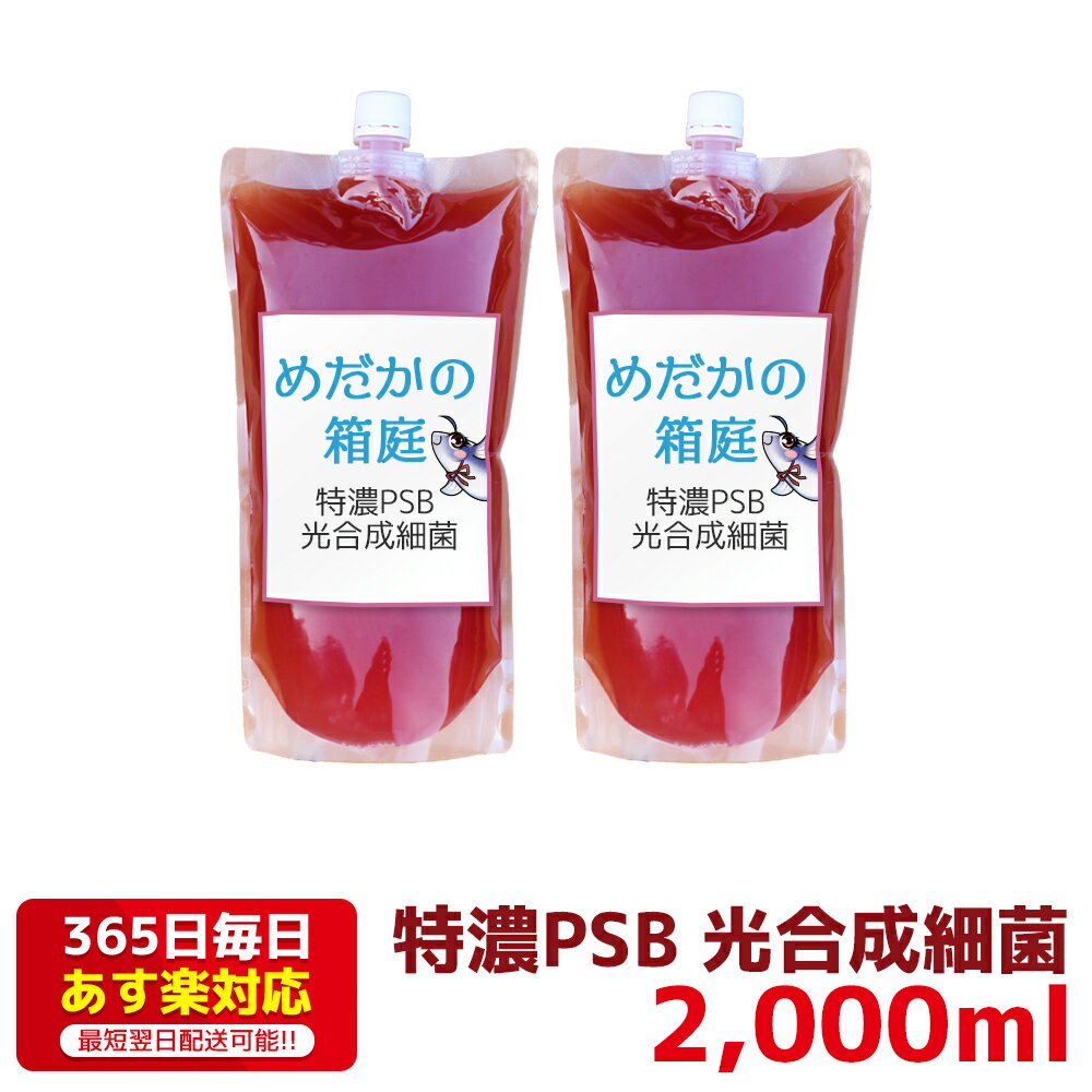 特濃PSB 光合成細菌 2000ml 送料無料 針子から稚魚に最適 あす楽対応 12時までの注文でその日に発送 水質改善や稚魚…